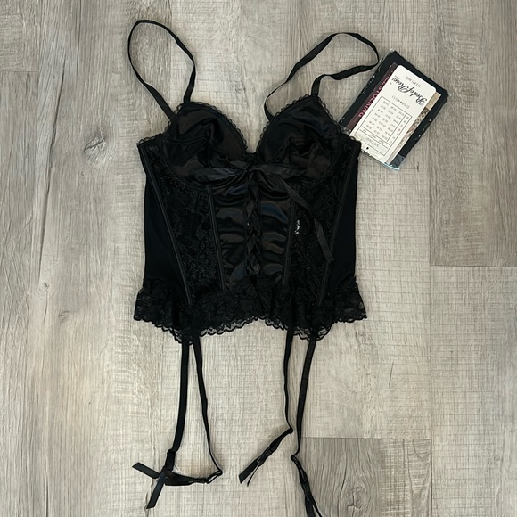 NWT Bed of Roses Black Lingerie, Size Small - Picture 2 of 8